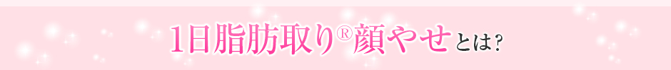 1日脂肪取り®顔やせとは？