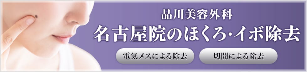 品川美容外科 名古屋院のほくろ・イボ除去 電気メスによる除去・切開による除去